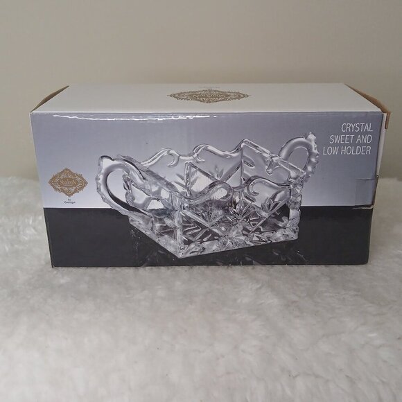 New in Box Clear Crystal Sugar Packet Holder with Dual Handles - Picture 2 of 5
